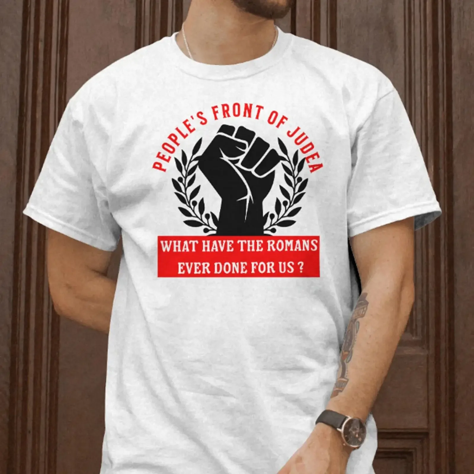 Camiseta Herren Monty Python Völker vor Judäa Das Leben des Brian divertida homenaje vintage lavada a la moda versátil