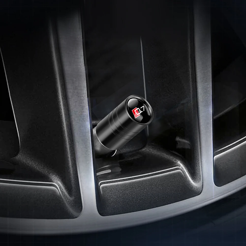 Auto-Emblem Radventilkappen Reifenluftventilabdeckungen Zubehör für Audi OOOO SLINE A3 A4 A5 A6 A7 A8 Q2 Q3 Q4 Q5 Q6 Q7 RS S TT – Detail 9