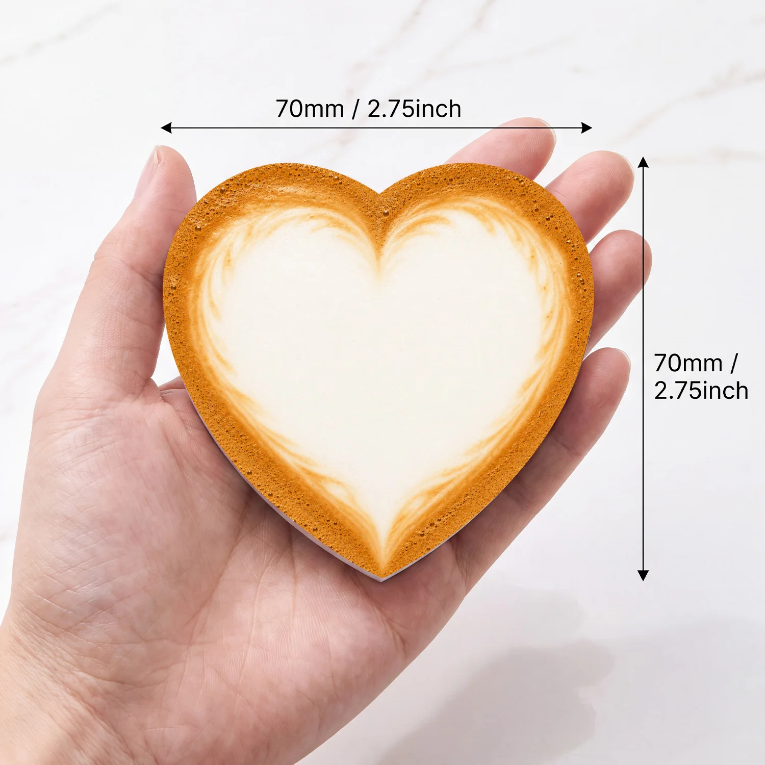 4PCS Heart Shaped Sticky Notes 200 Sheets Coffee Toast Egg Waffle Food Memo Pads Writing Reminder Office School Stationery