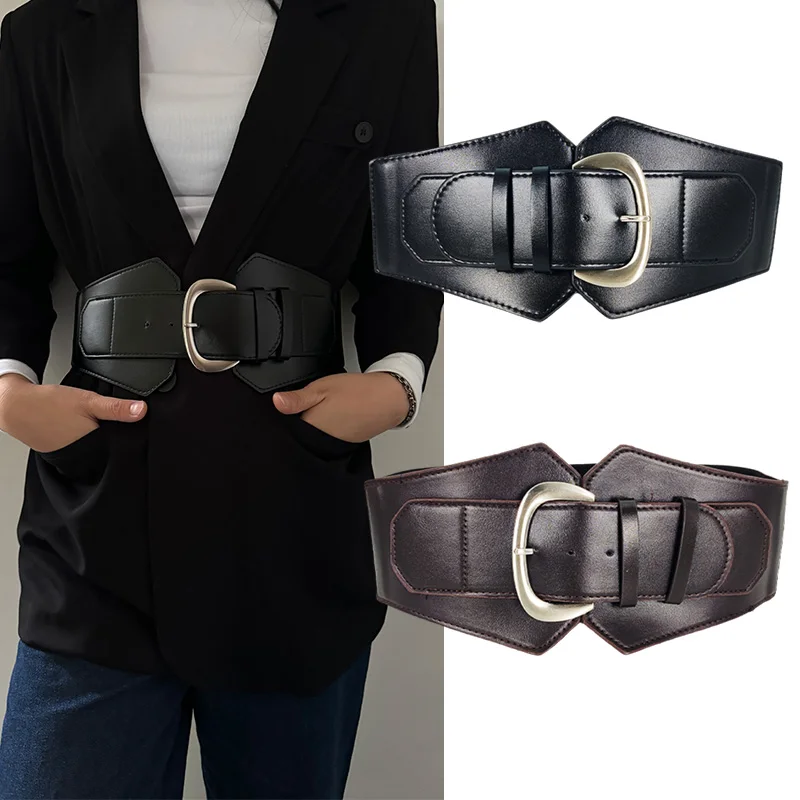 

Модные золотые ведра, элегантные ремни для женщин, эластичные эластичные пояса, женский черный корсетный пояс, женское платье, пальто, пояс