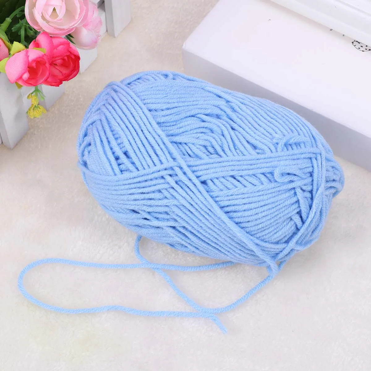 

50 G Milk Cotton Yarn Beginner Crochet Bulk Baby Chunky for Hand Knitting Crocheting Miss
