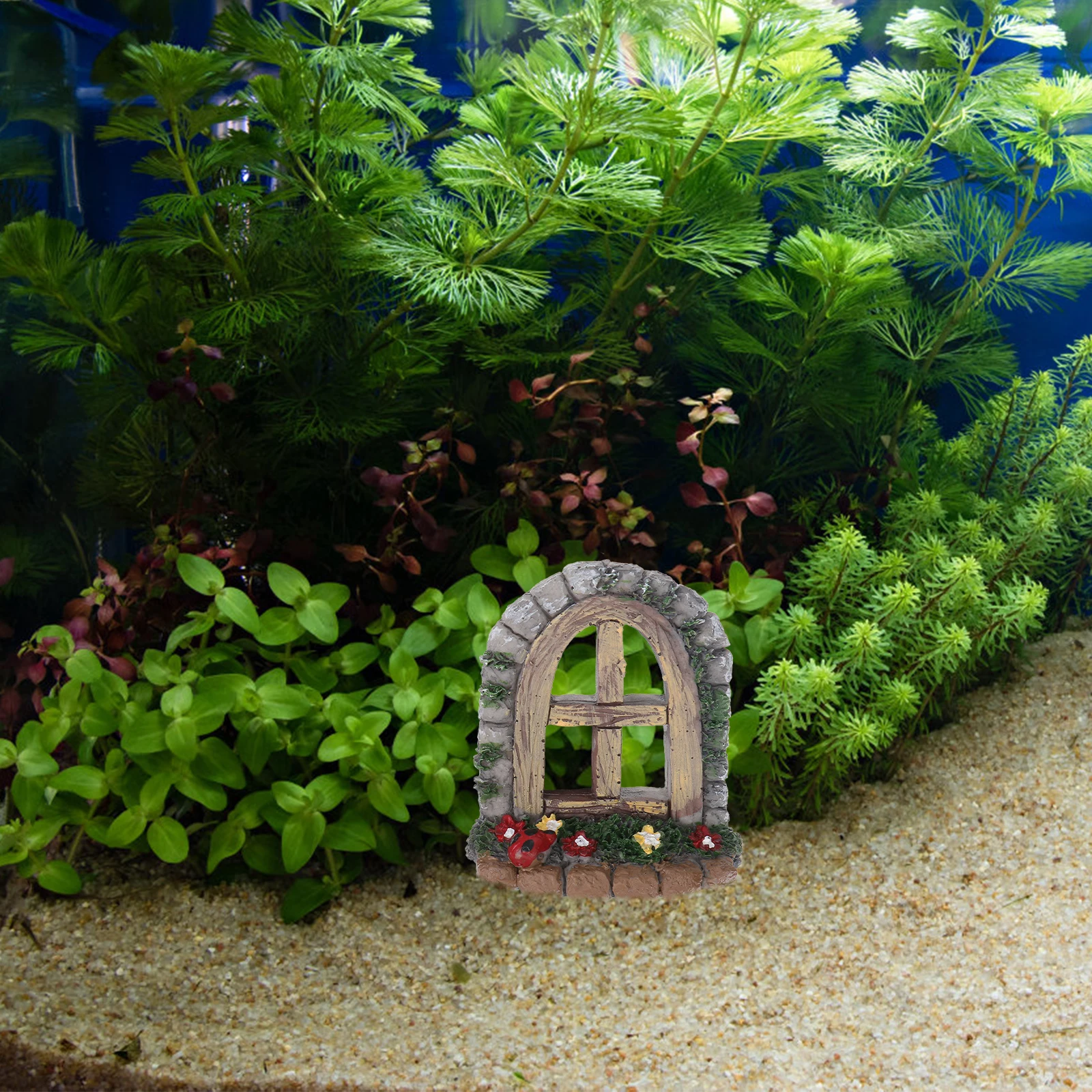 

4 Pcs Decoration Fish Tank Succulent Flower Pot Decorative Miniature Landscape Ornament Office