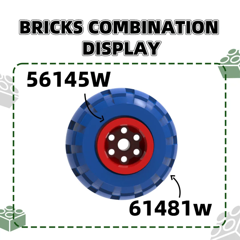 WANGE 17개/세트 0 대형 허브 블록 모크 컬러 액세서리 브릭 DIY 어린이 장난감 조립 선물 상자와 호환 가능