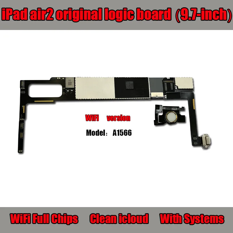 iPad Air 2 logic board ipad A1566 A1567 motherboard wireless cellular network iOS system unlocked original ipad 6 logic board