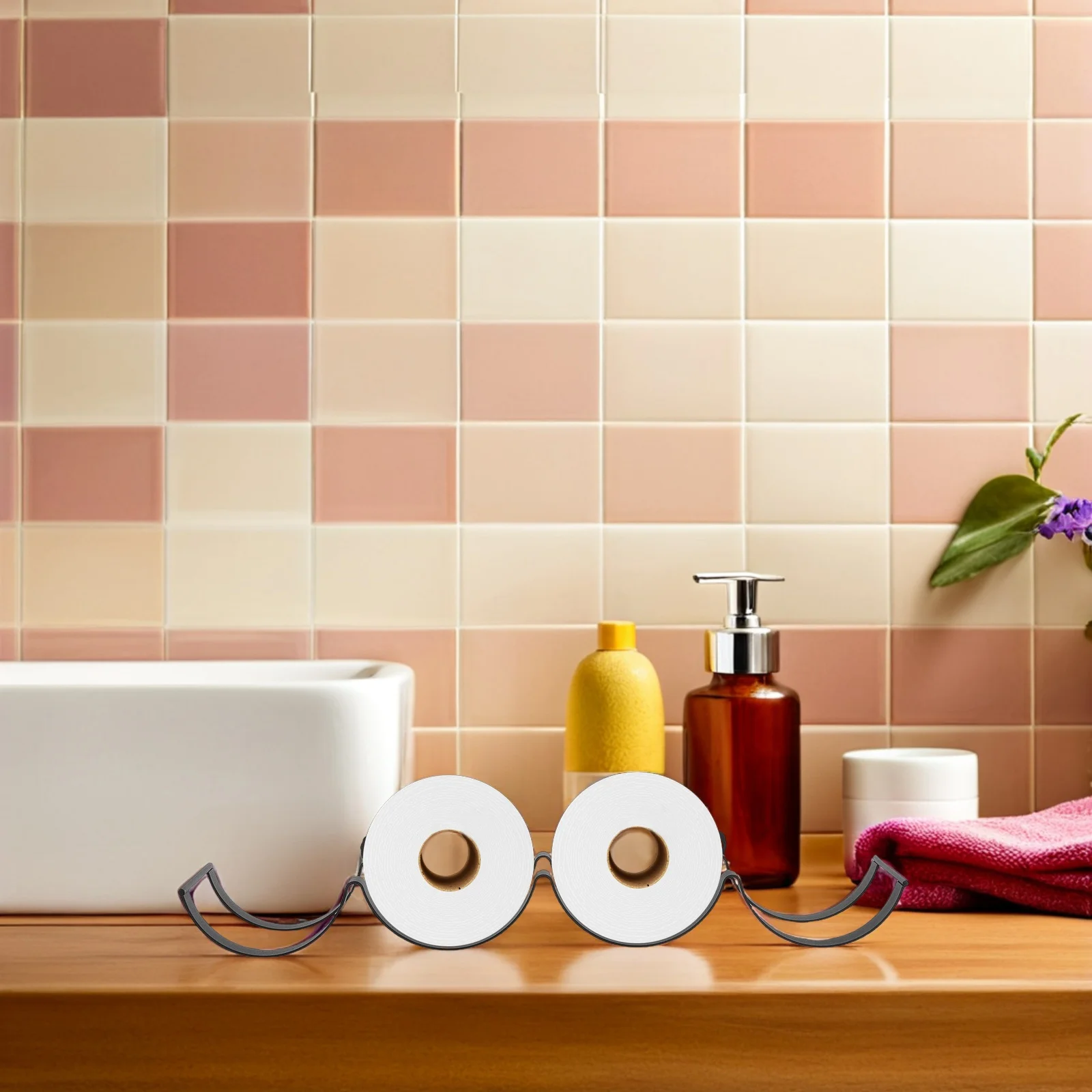 

Cloud Shape Toilet Paper Holder Black Metal Wall Mounted Tissue Roll Storage Rack For Bathroom Kitchen Decorative