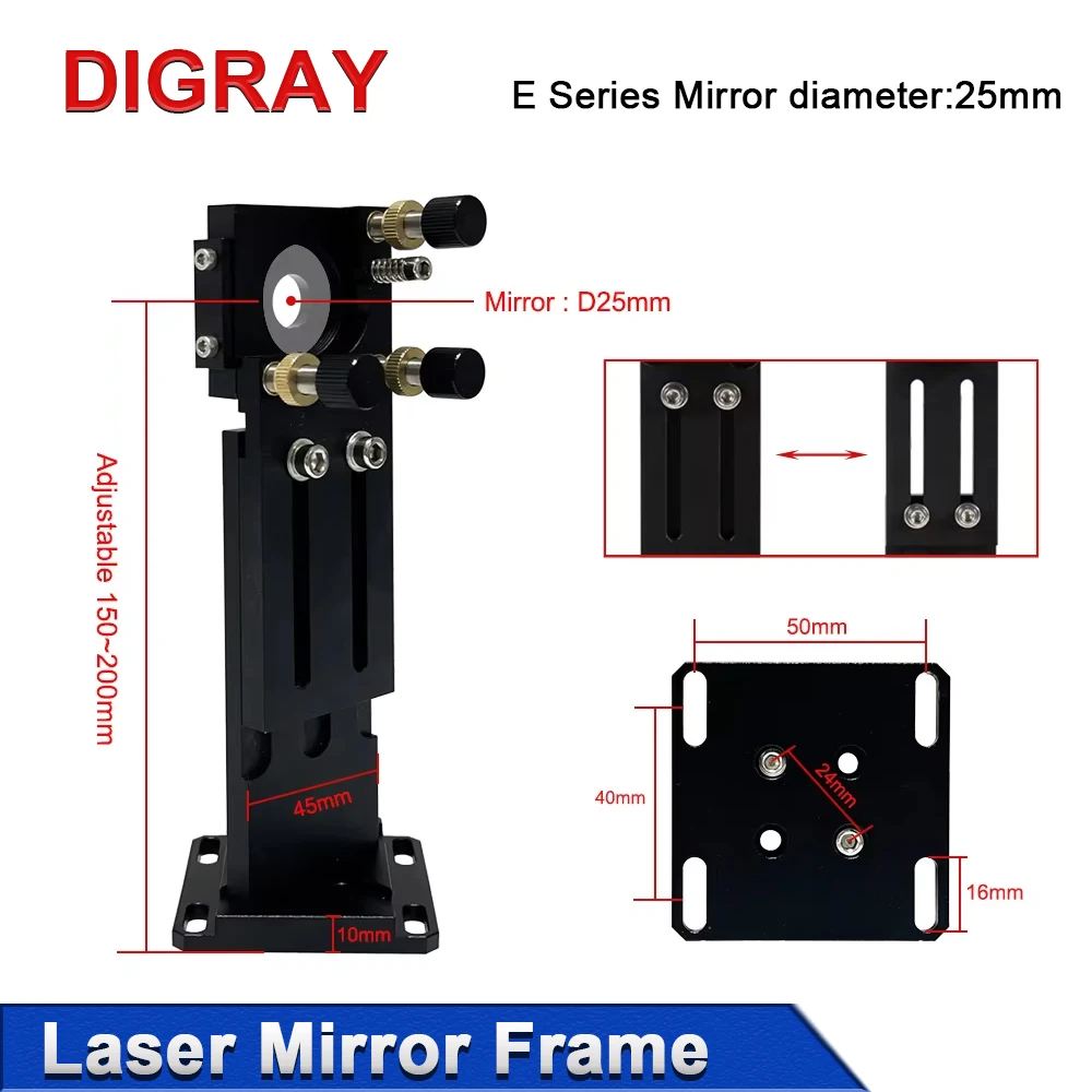 DIGRAY E Series CO2 First Reflector 25mm Mounting Bracket Laser Engraving And Cutting Machine Integrated Bracket