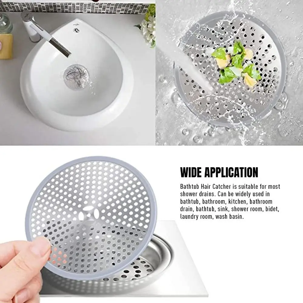 Bathtub Hair Catcher Anti-blocking Sink Strainer Bathtub Stopper Shower Drain Cover Hair Catcher Drain Filter Hair Sink Filter