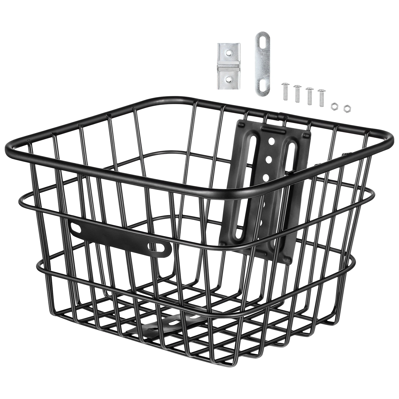Iron Wire Basket Bike Front Basket Organizing Storage Basket Holder Front Handlebar Riding Bike Storage Gadget Bike Accessory