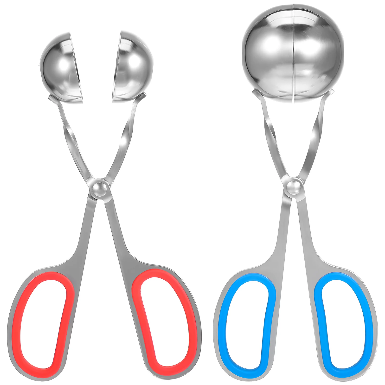 

2 pcs Stainless Steel Meatball Maker Tool Compact Non-Stick Meat Ball Clamp For Meatballs Beef Balls Dough Balls Fish Ball