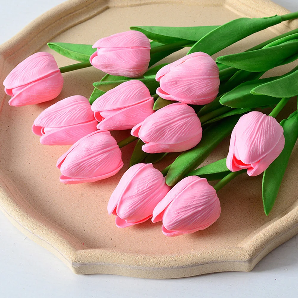 

Foam Tulip Artificial Flowers Real Touch 1/5PC Fake Flowers Decoration for Wedding BouquetSupplies Home Decor Valentines Flowers