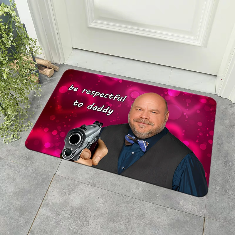 1pc, Be Respectful To Daddy Lovely Pink Style Rugs - Living Room Bedroom Sofa Doormat Decoration - Non-Slip Floor Mat