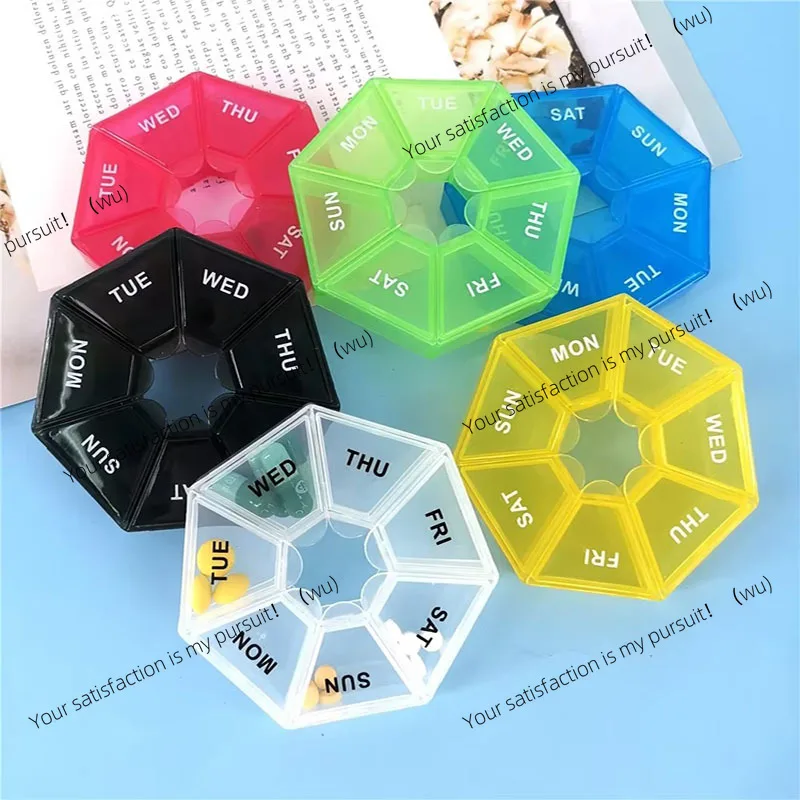 1/2pcs 7 Grids Pill Case Plastic 7 Days Candy Box Portable Storage Tablet Holder Travel Organizer Dispenser Container