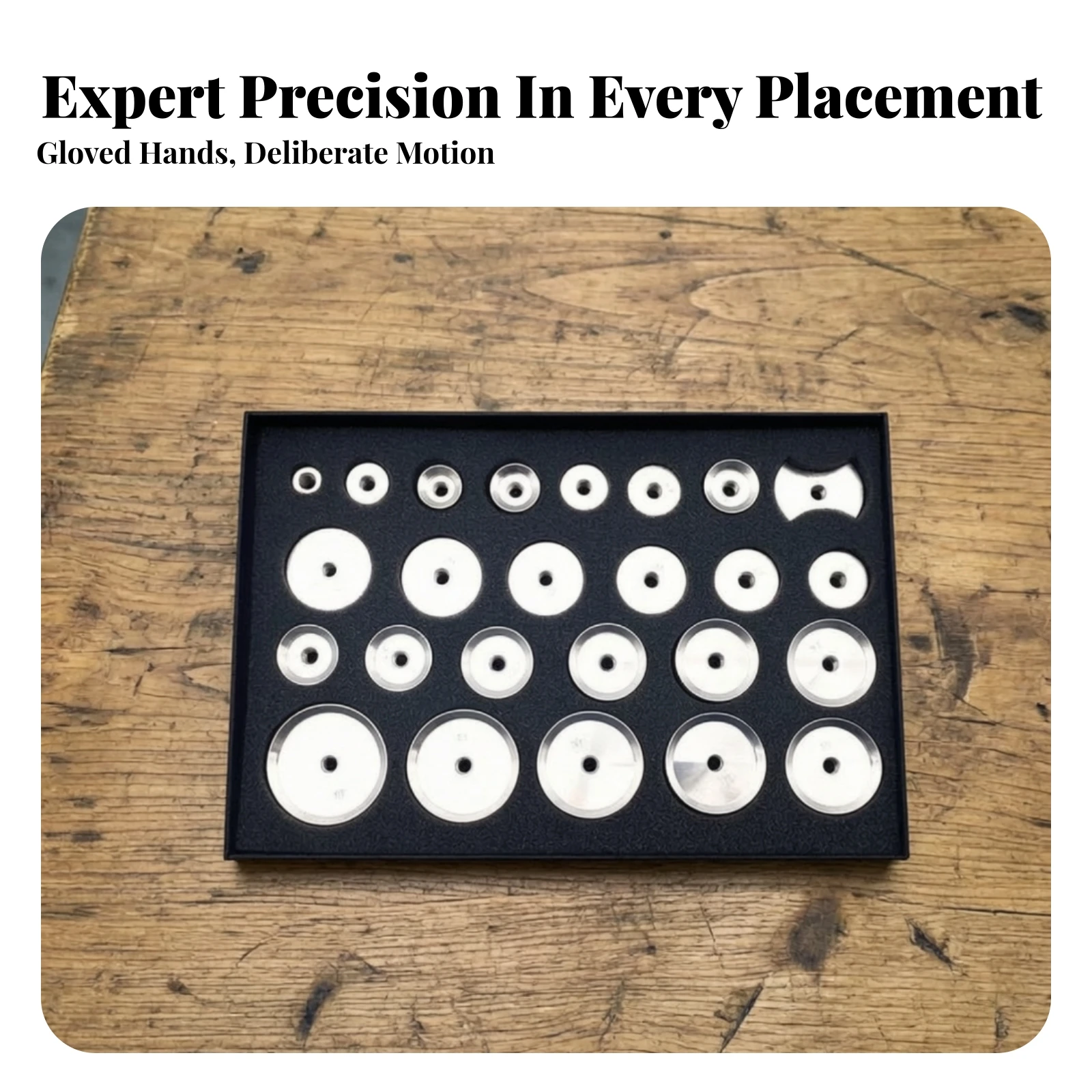 25 Pieces Watch Case Back Press Mold Kit Sturdy Watch Case Press Dies with Storage Box Dies Accurate Organized for Watchmakers