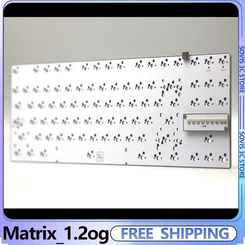 Hot-Swap Keyboard PCB Custom FR4 Solder VIA Key Remapping 1k Response Rate Keyboard positioning board for Matrix_1.2og