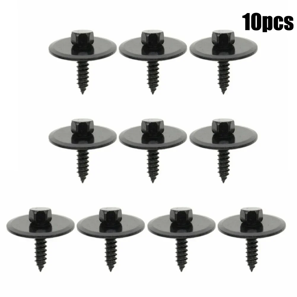 10 Pcs Car Screws Auto Undercar Engine Shield Sheet Screw Replacement Parts Metal Retainer Fastener For Mercedes-Benz 190D 190E