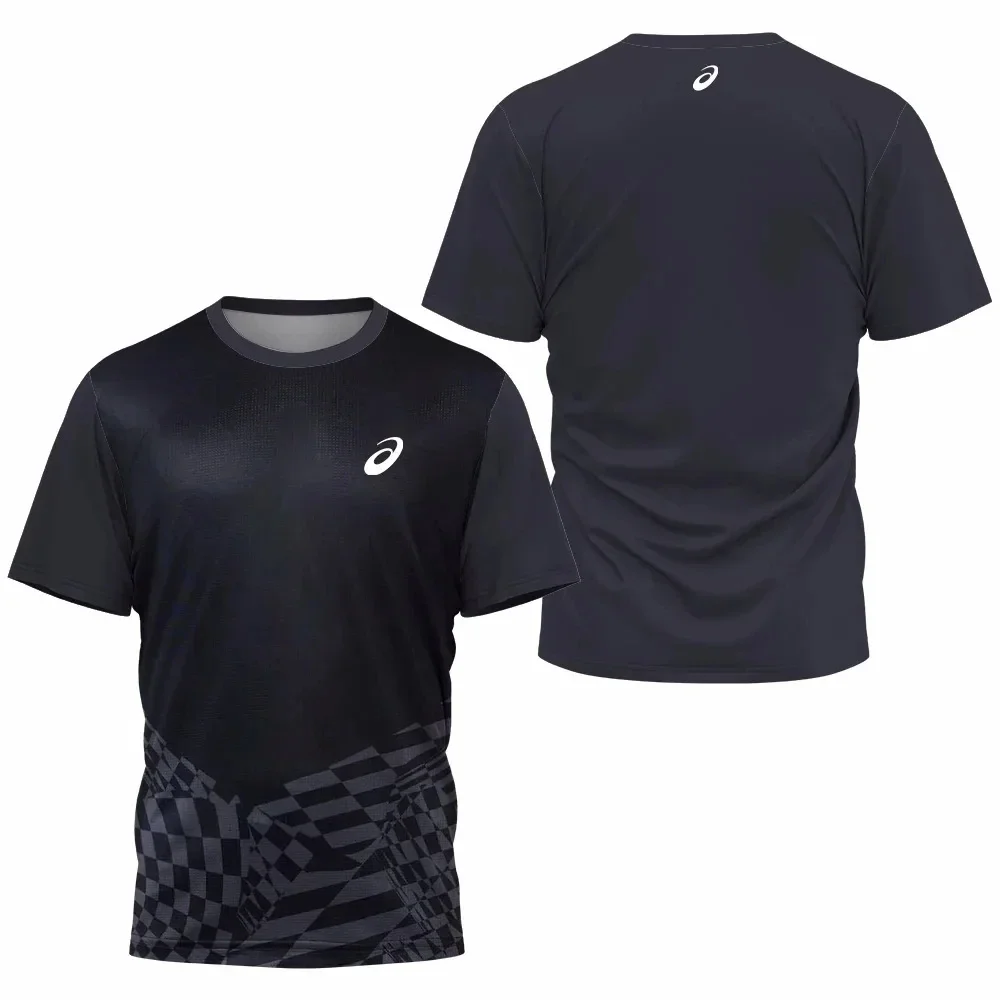 Men\'s sportswear crew-neck T-shirt Outdoor tennis badminton basketball jersey quick-dry fashion short-sleeved T-shirt top