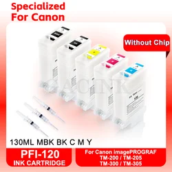 PFI 120 PFI 120 PFI-120 navulbare inktcartridge voor Canon TM200 TM205 TM300 TM305 200 205 300 305 printer zonder chip