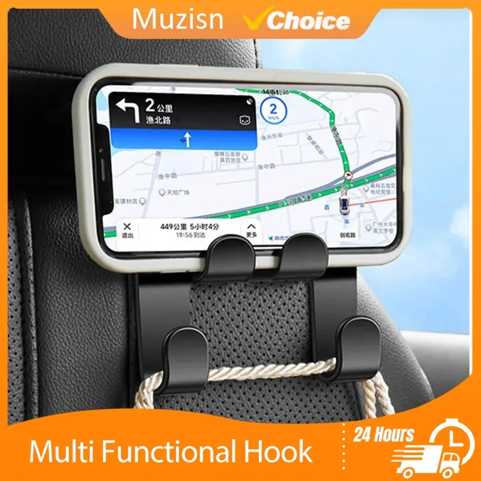 1/2 PCS Car Seat Back Hook Multi Functional Hook Bag Storage for All Smartphone Bracket GPS Car Cell Phone Stand Car Decoration