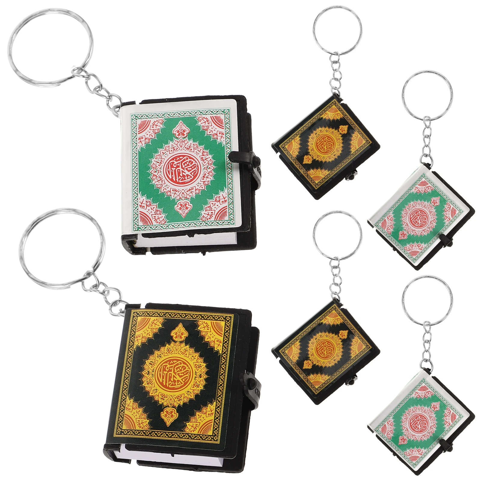 

6pcs Mini Toy Keychain Creative Book Charms Cute Key Accessories Novelty Key Rings Miniature Jewelry Craft Supplies