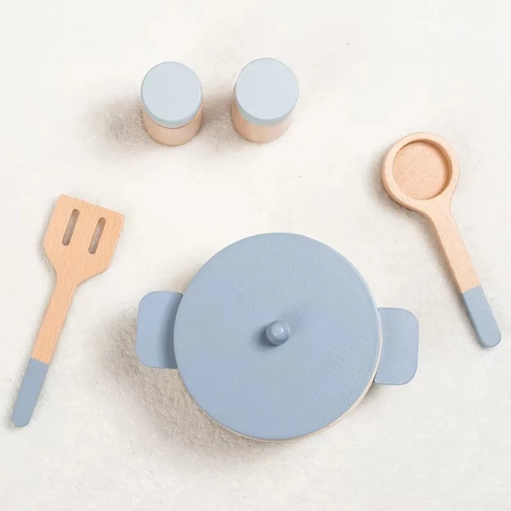 Jouets de cuisine de Simulation en bois, maison de jeu, jouets éducatifs durables, ustensiles de cuisine pour l'éducation précoce
