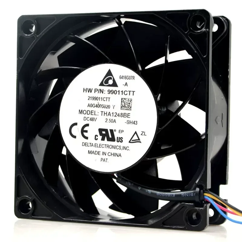 Original Delta THA1248BE 48V 2.50A 12038 12cm Brushless DC Cooling Fan for Ultra Violent Aluminum Frame Fan