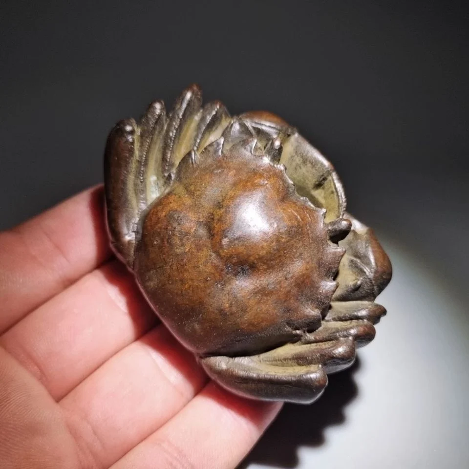 Windfall General Crab Handmade Japanese Tea Ceremony Old Copper Desktop Tea Pet