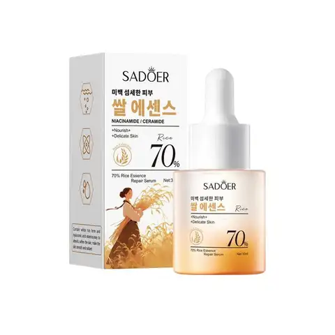 Korean SADOER 70% Rice Essence Repair Serum Moisturizing Hydrating Anti-aging Pore Shrinking Repair Skin Care