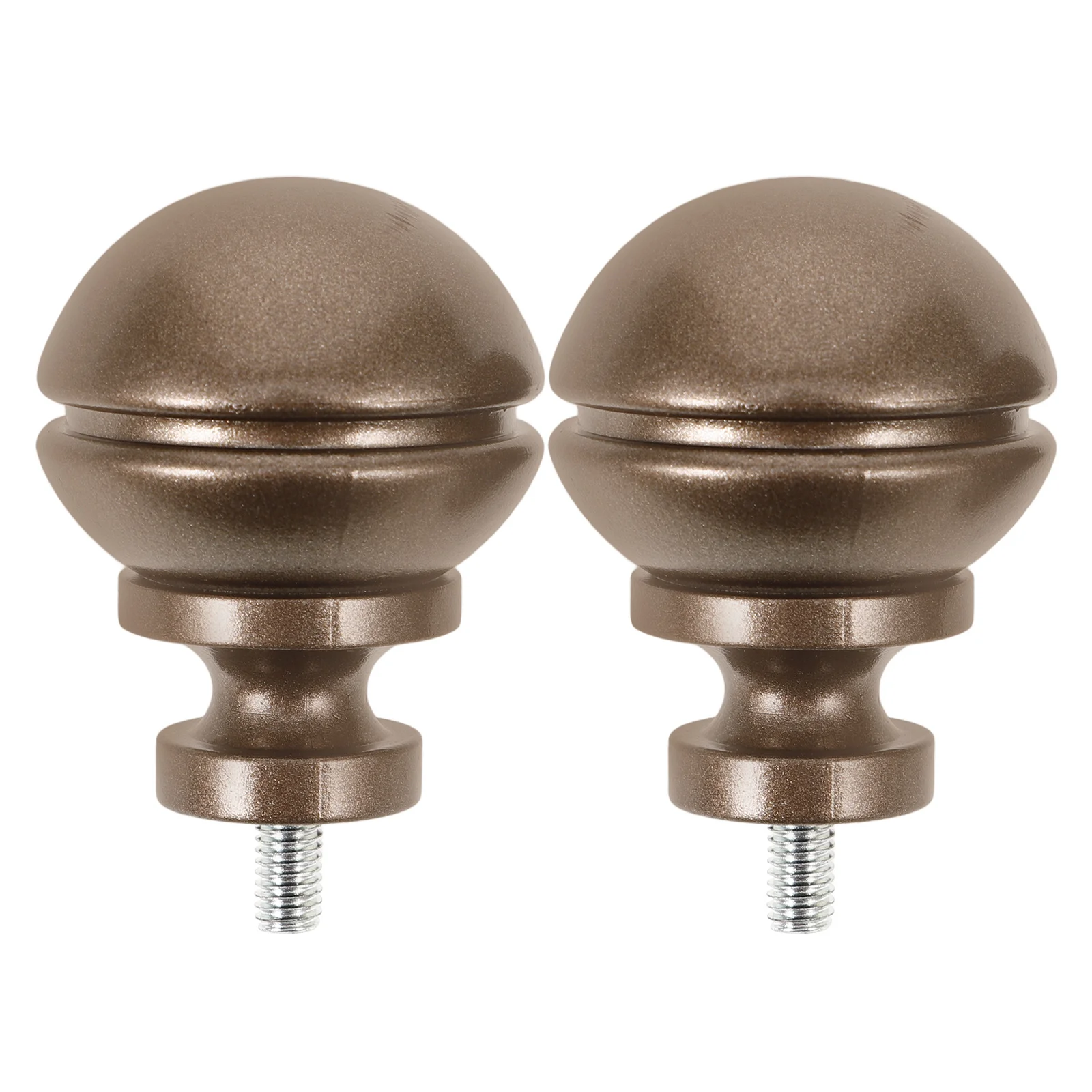 

2pcs Curtain Rod Finials Ends Only Abs Iron Decorative Curtain Rod End Caps Modern Vintage Style Window Drapery