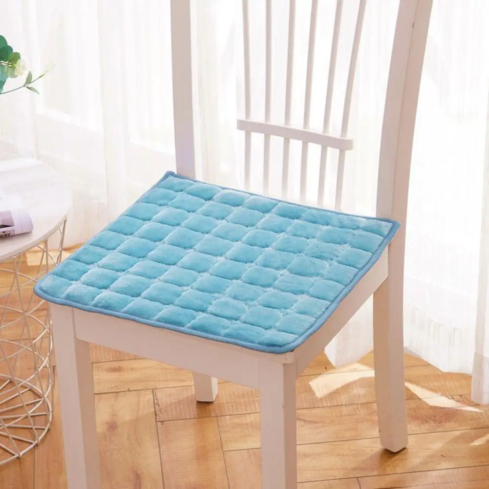 Chair Mat Plush Square Seat Pad for Home Office Non-slip Chair Cushion for Indoor Outdoor Thicken Computer Seat Pads for Dining