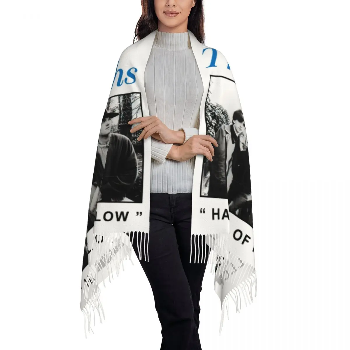 Custom Smiths HATFUL OF HOLLOW พู่ผ้าพันคอผู้หญิงฤดูหนาวฤดูใบไม้ร่วง Warm Shawl Wrap Lady ทางเลือกอังกฤษ Rock Band ผ้าพันคอ