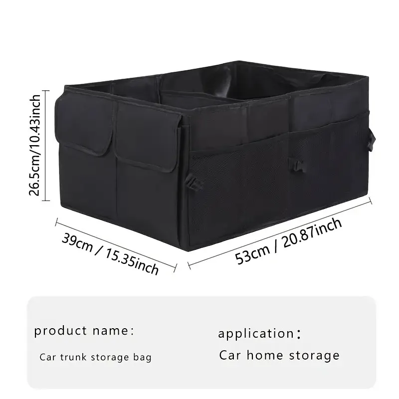 Car Backup Storage Box Portable Large Car Cargo Box Folding Car Storage Box Multi Functional Folding Organizing Box