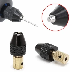 Electric Motor Shaft Mini Drill Chuck Fixture Clamp 0.3-3.2mm Mini Quick Release Keyless Drill Bit Adapter 2-5.0mm Holder Clamp