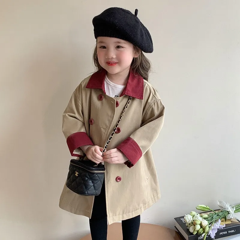 Fashion Baby Girl Princess Windbreaker Jacket Infant Toddler Child Elegant Coat Outwear Spring Autumn Winter Baby Clothes 1-10Y