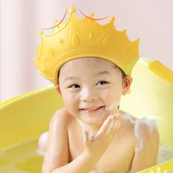 Adjustable Baby Shower Cap Waterproof Ear Protection Shampoo Cap Kids Shower Head Cover Baby Care Hat