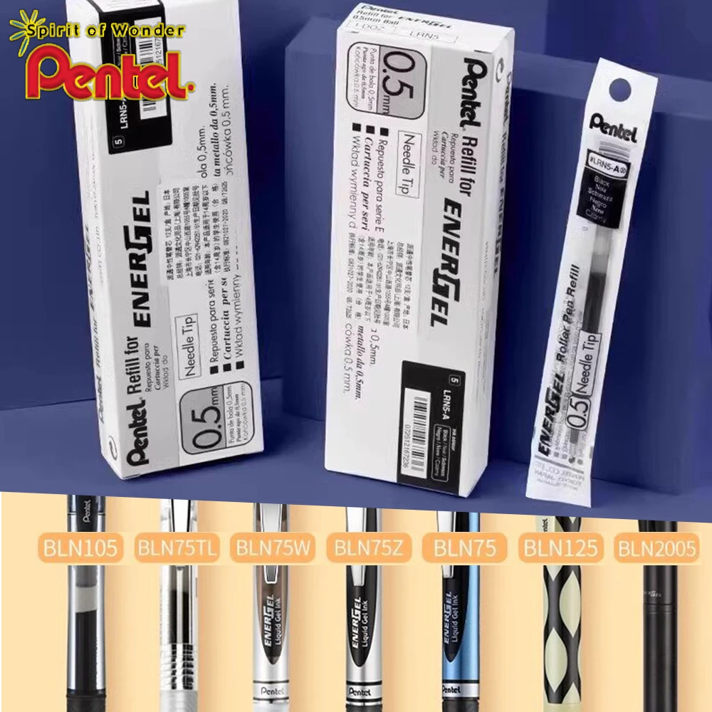 12PCS/Set Japan Pentel LRN5 Roller Pen Refills for BLN105/BLN75TL/BLN75W/BLN75Z/BLN75/BLN125/BLN2005 Back To School Stationery