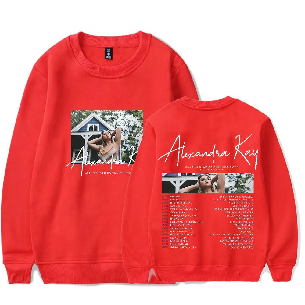 Alexandra Kay All I've Ever Known The Tour Crewneck Long Sleeves 2D Capless Sweatshirts Women/Men Long Sleeves Sweater Hoodies