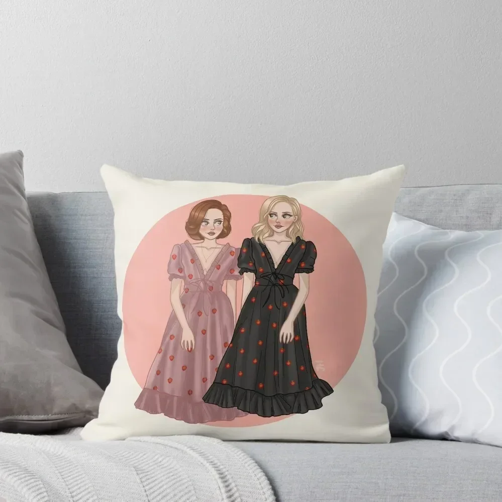 جيليان أندرسون دانا سكالي X الملفات ستيلا جيبسون الخريف الفراولة فستان مروحة الفن رمي وسادة وسادة مخصصة #1