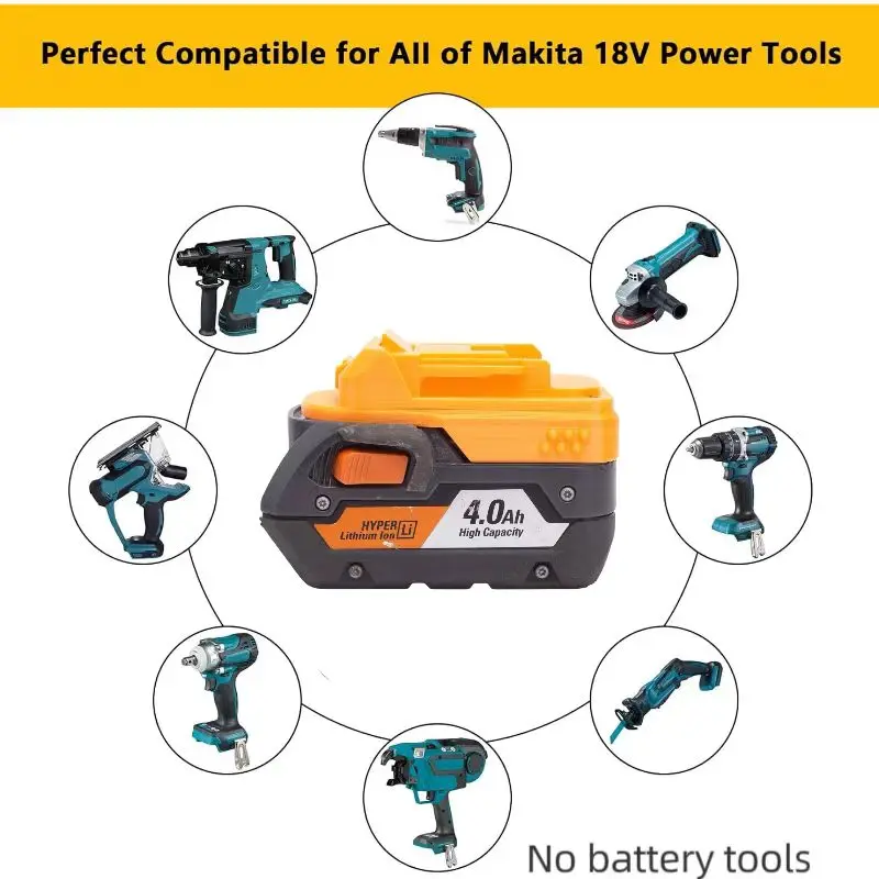 Battery Adapter/Converter for RIDGID AEG 18V Lithium  Adapter To Makita 18V Powe Tool Connector(Not Include Tools and Battery)