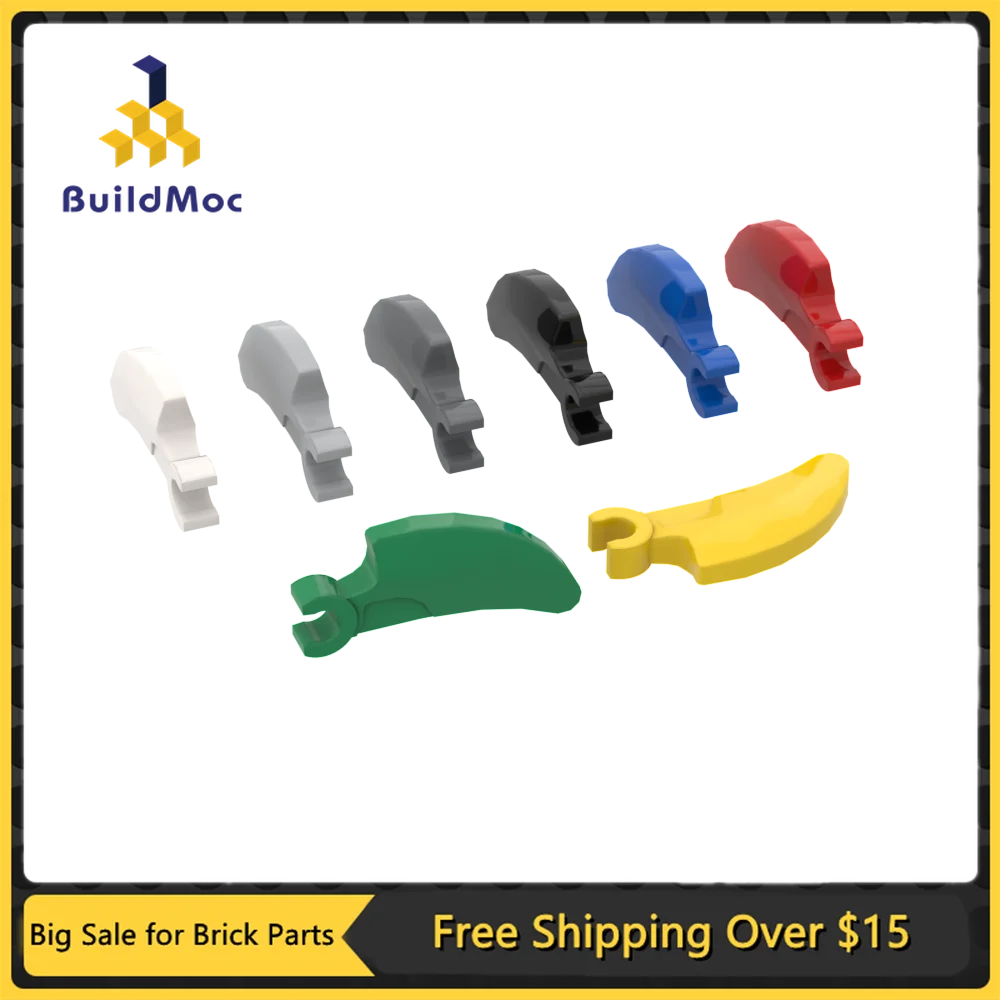 10Pcs MOC Parts 16770 Barb Claw Horn with Clip Compatible Bricks DIY Assmble Building Blocks Particle Kid Puzzle Brain Toy Gift