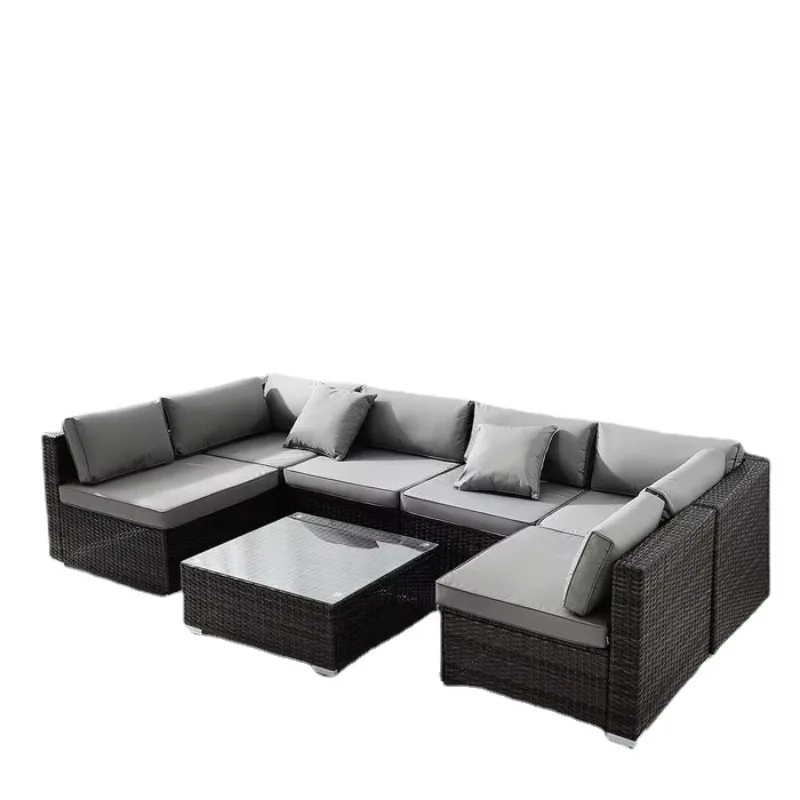 

Hangrui Garden Furniture Set with Wicker Rattan Material and Sofa, Table, Chair Combination for Outdoor Use