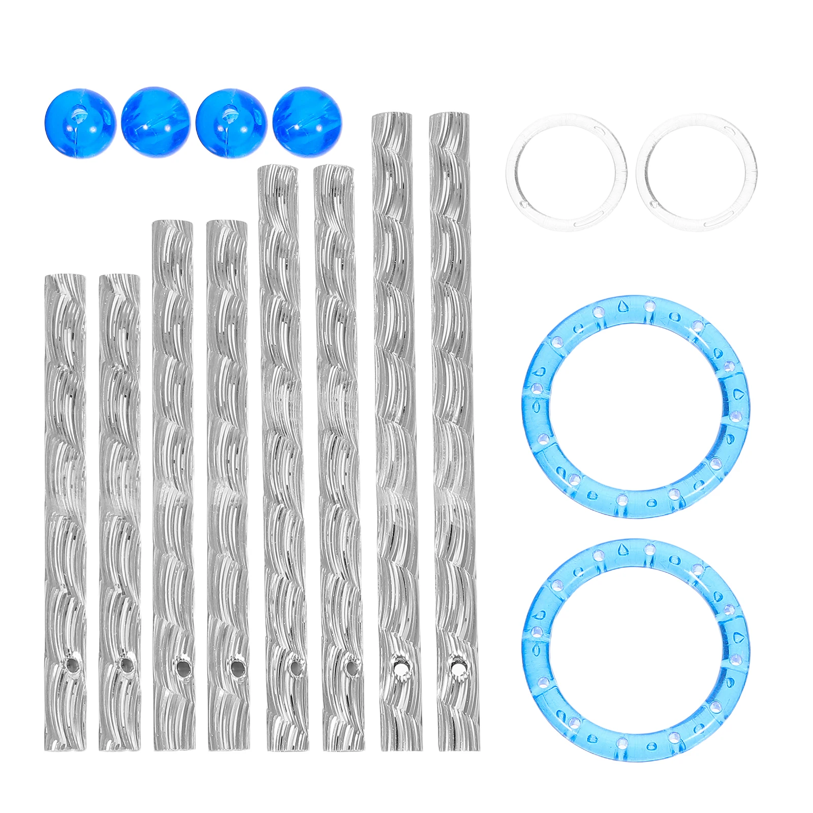

2 set Wind Chime 8mm Tubes Striker Beads Diy Kit Predrilled Repair Home Wind Chime Pieces For Crafts Garden Decor Craft Kids