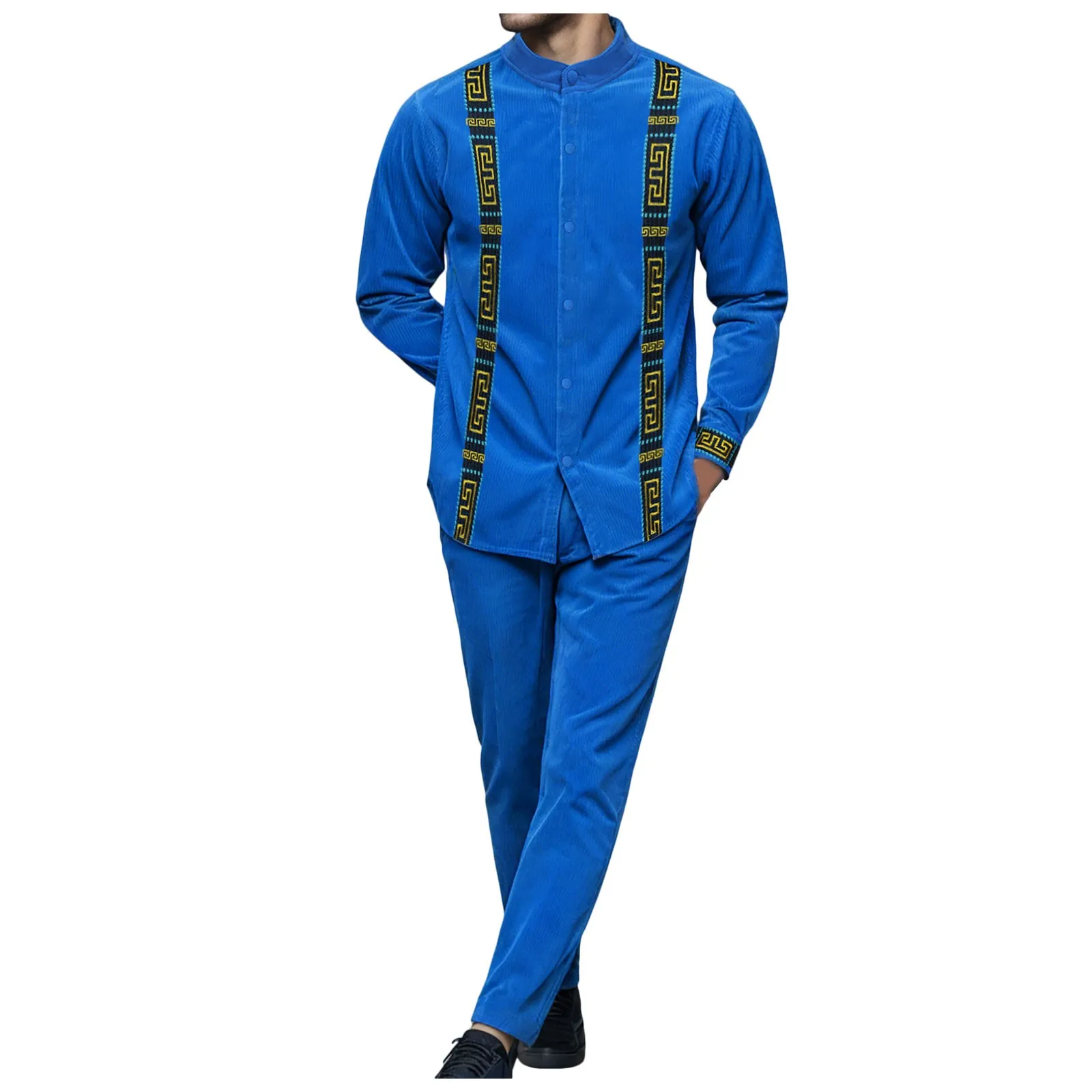 

Suit Men Wool Mens Shirts Sets Button Down Shirt Shorts 2 Piece Outfits Pants Suit Shirts for Men