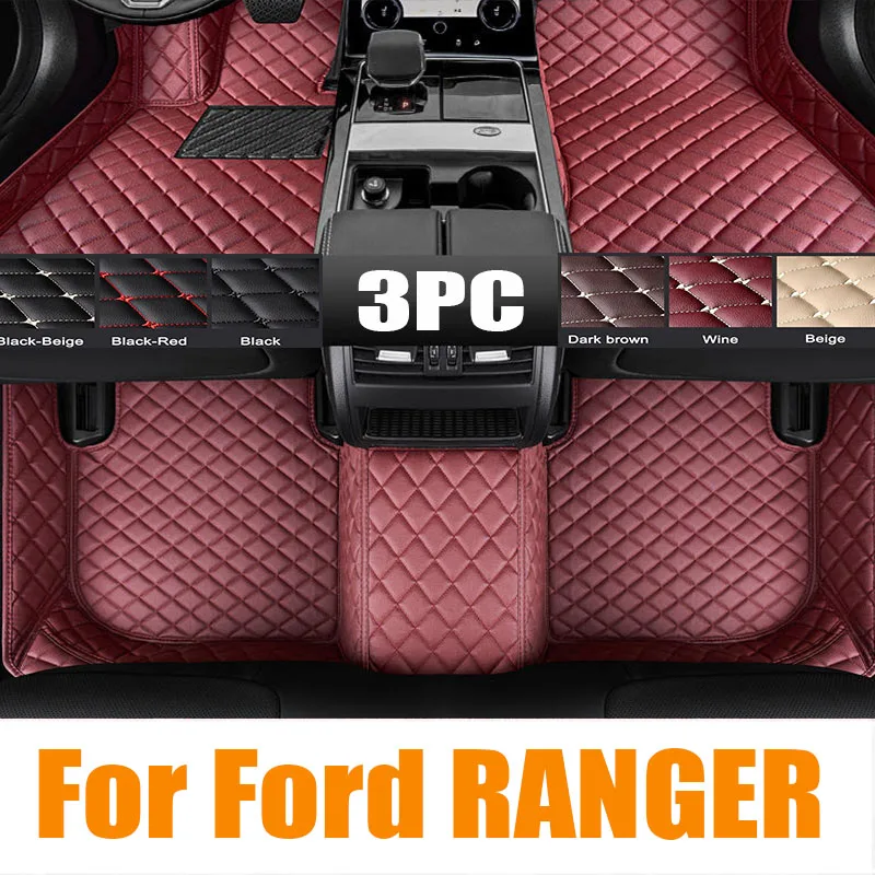 

For Ford RANGER 2015-2020 LHD RHD Auto Car Floor Mats All-Weather TPE Foot Mats Odorless Pad Tray Mat Interior Accessories