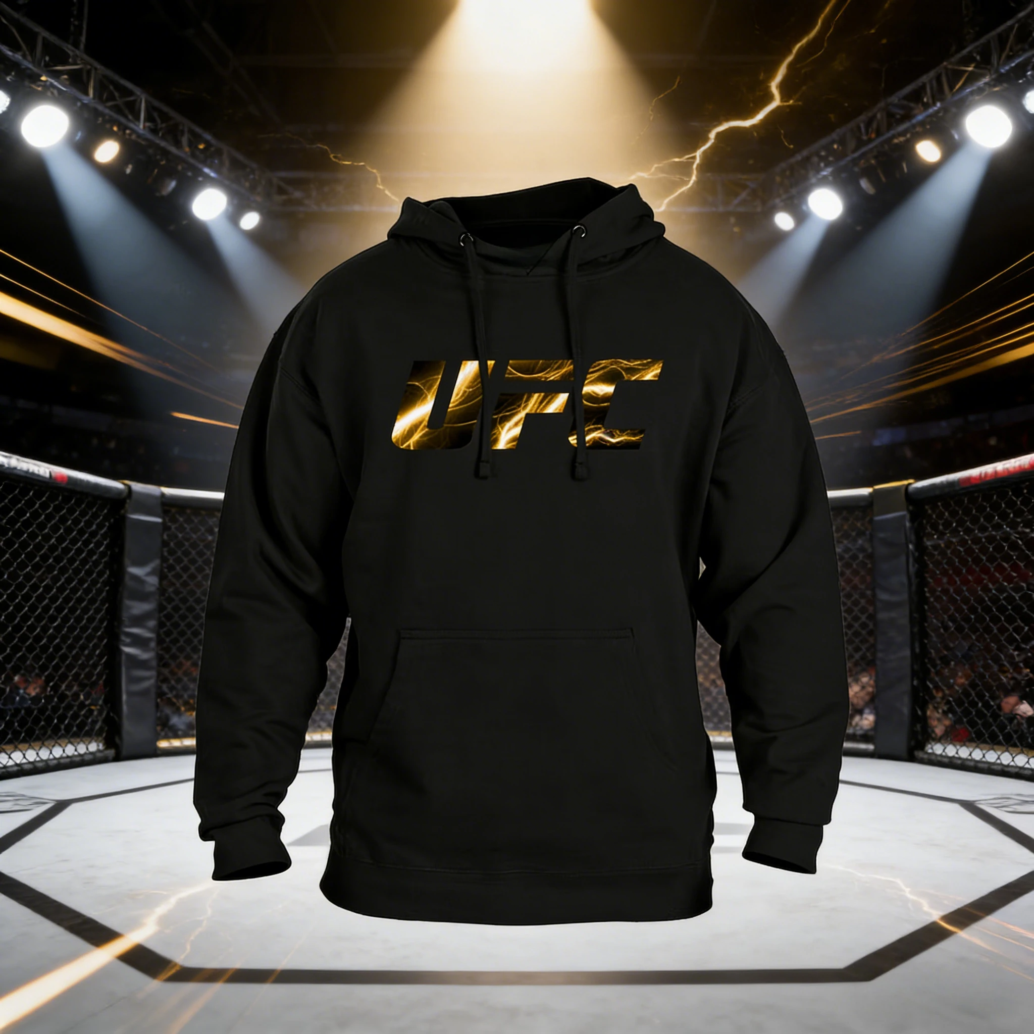 

Осень/зима 2026, UFC Adesanya, боевая толстовка с рисунком, женская модная свободная повседневная хлопковая теплая толстовка, пальто унисекс