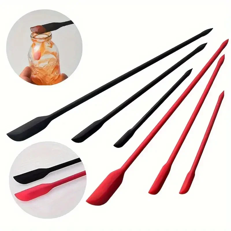 

3-Pieces Mini Silicone Spatula Set - Heat Resistant, Multiple Sizes for Jar, Bottles and Kitchen - Perfect for Cooking, Baking
