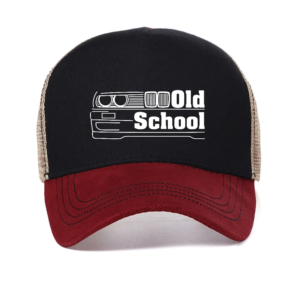 

Old School letter print mesh baseball cap fashion casual adjustable Snapback caps summer Breathable sun hats unisex trucker hat