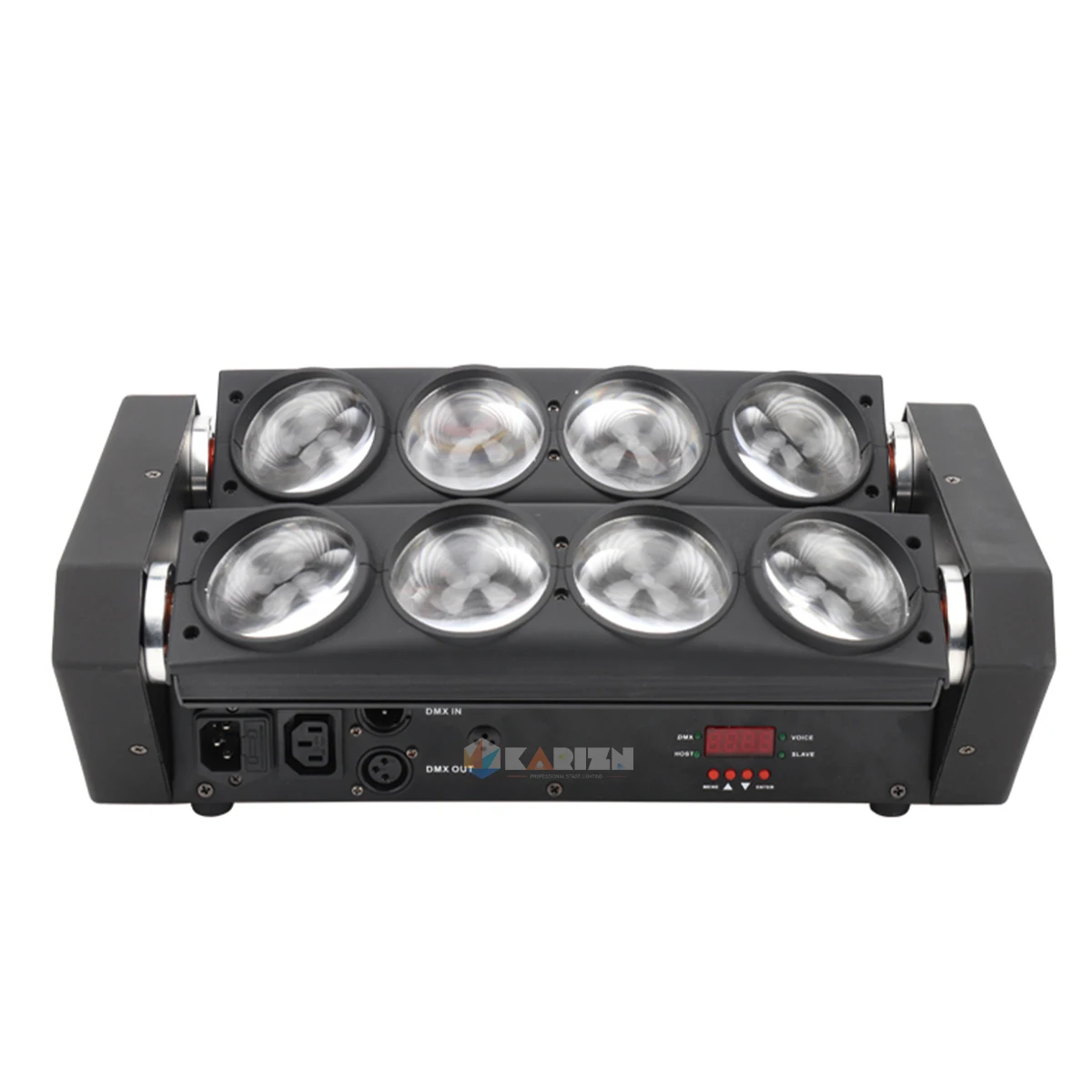 Imagem -02 - Led Moving Head Light com Flycase Controlador de Som Dmx512 Bom para dj Nightclub Party 8x10w Imposto Gratuito Pcs