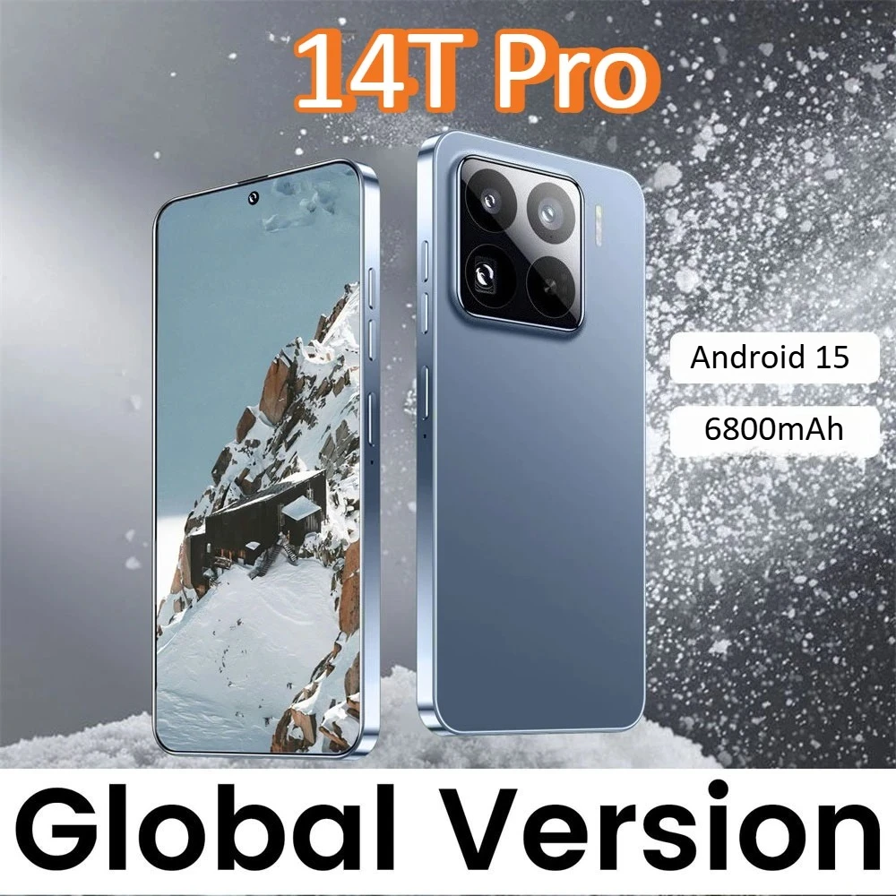 Nouvelle Version mondiale 14T Pro Original 7.0 ''Smartphone 4G 5G Dual Sim téléphones portables 6800mAh téléphone portable pas cher Android 15 téléphones mobiles