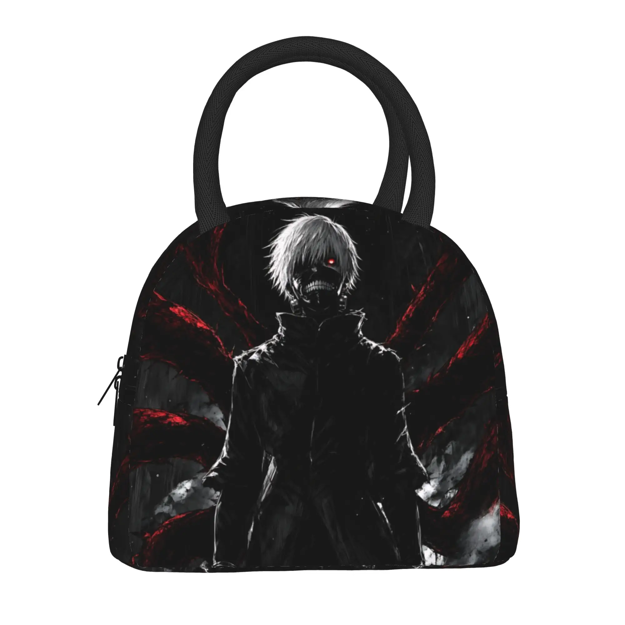 Halloween Tokyo Ghoul Kaneki Insulated Lunch Bag Ice Pack Rice Bag  bolsa Student Bento Lunch Handbag Insulation