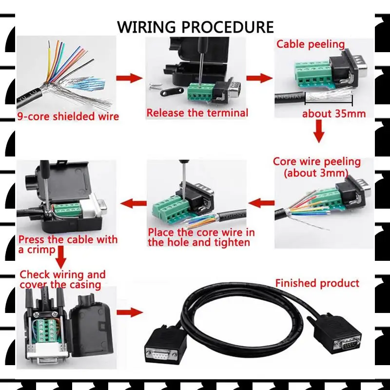A44U 4PCS DB9 Femal…